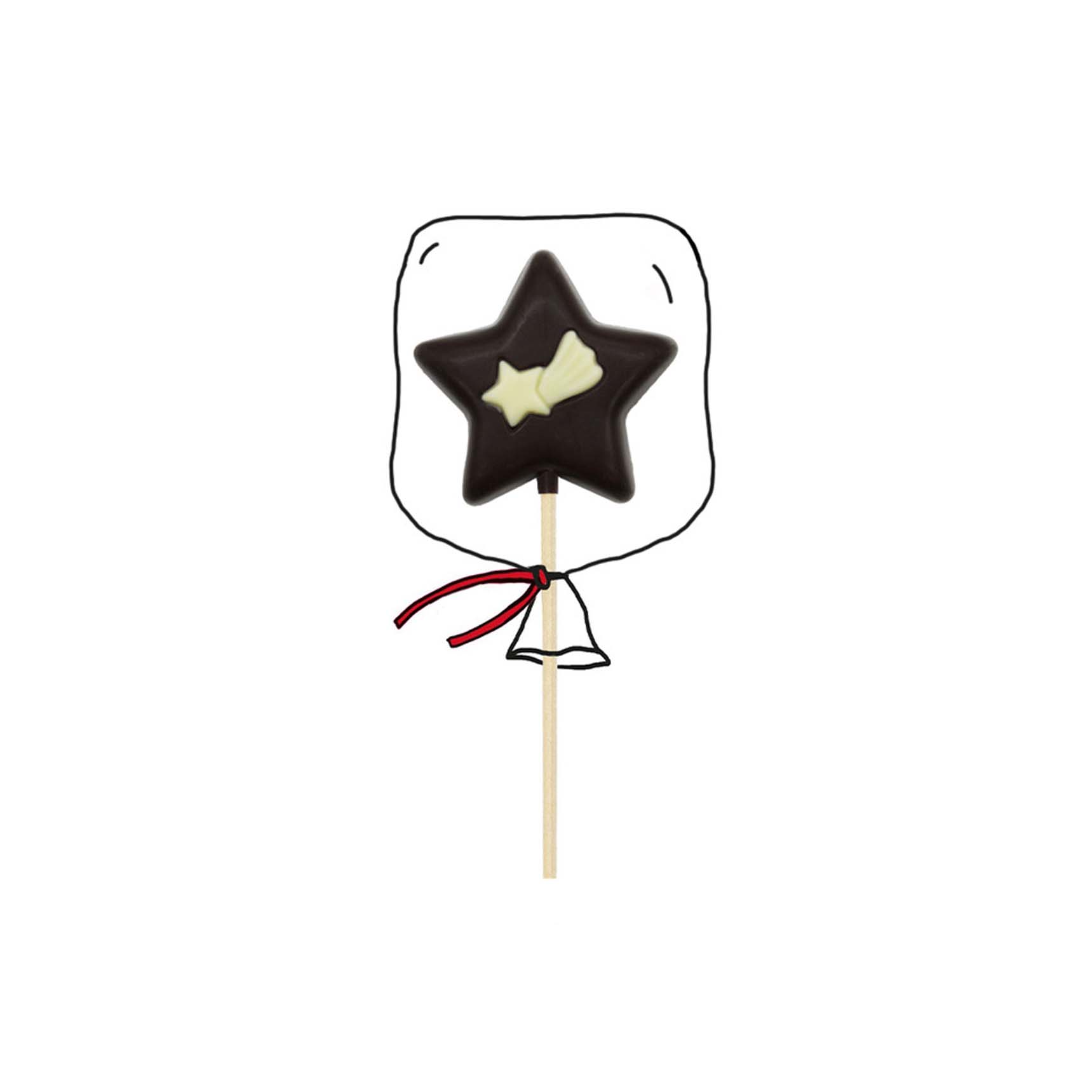 Schokoladenlolli Stern