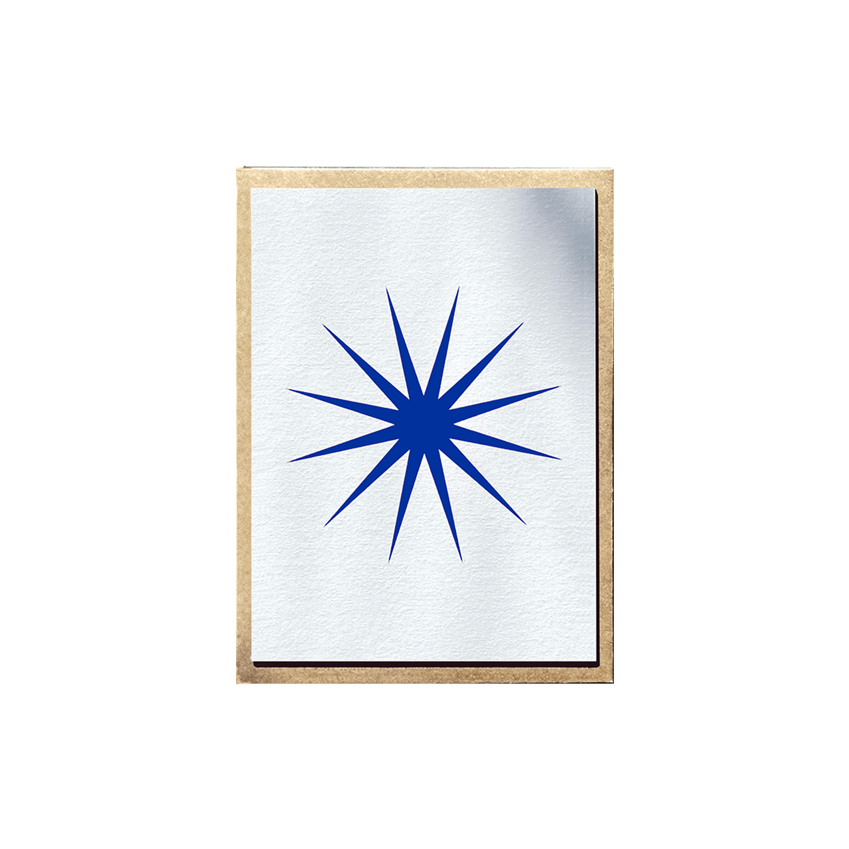 Postkarte Stern Blau