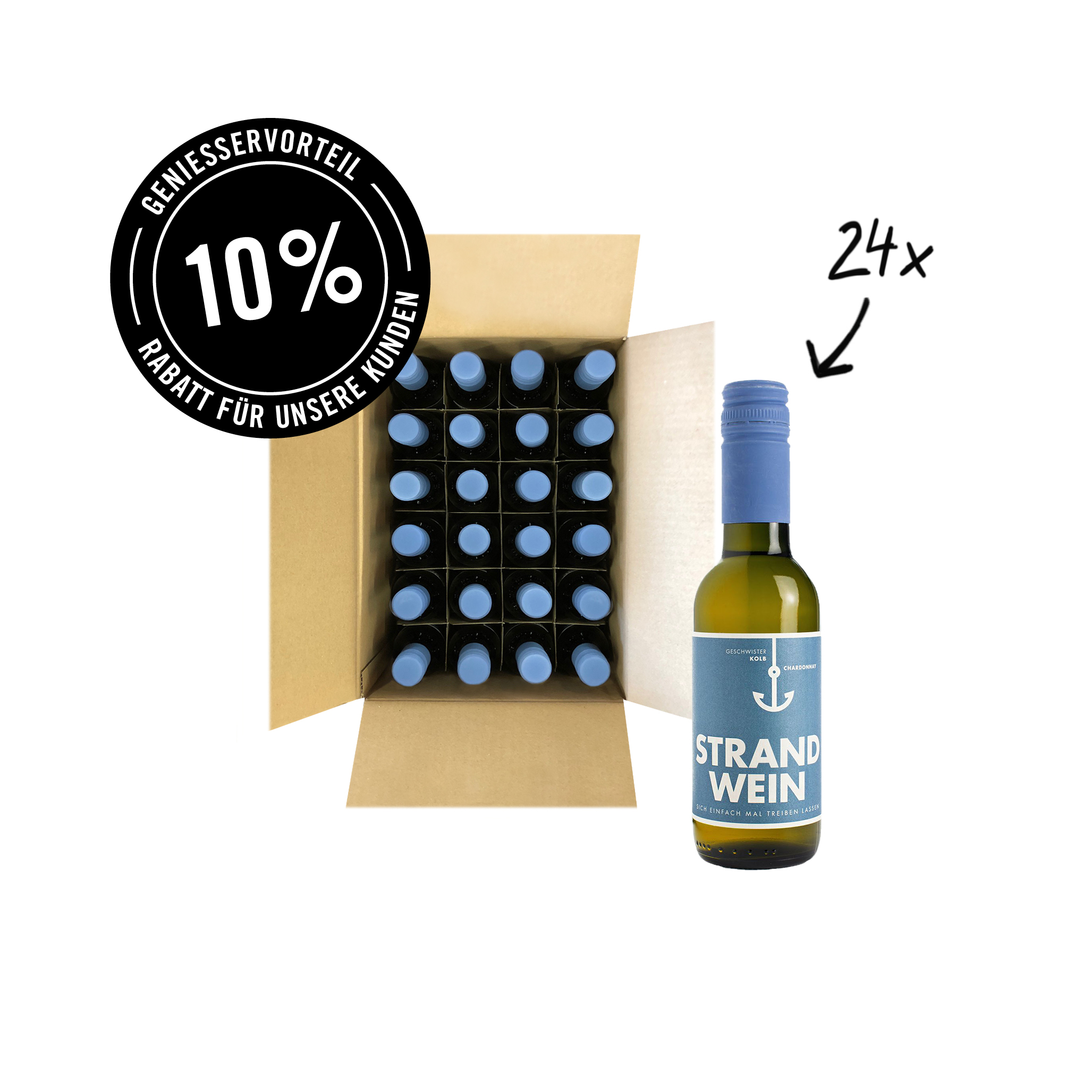 Strandwein Weiß 0,25l 24er