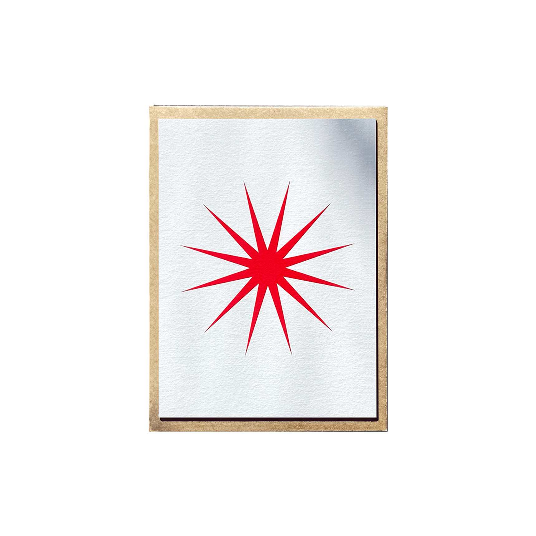 Postkarte Stern Rot