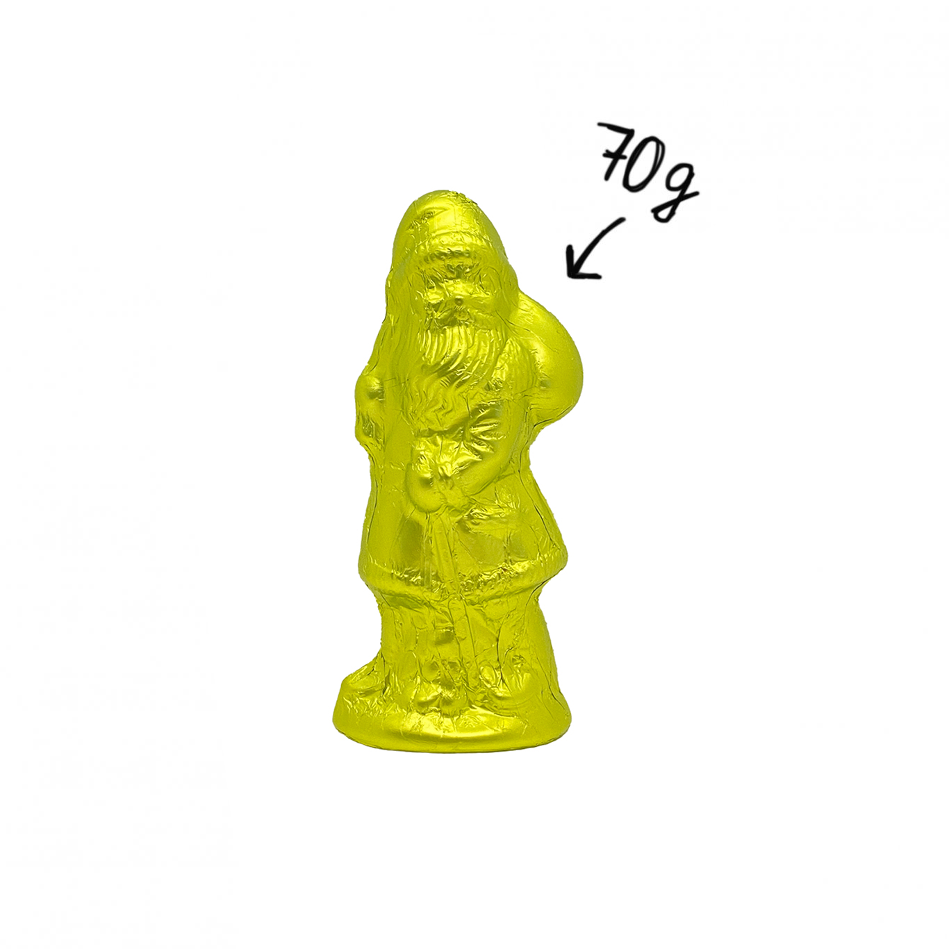 Weihnachtsmann 70g Neongelb